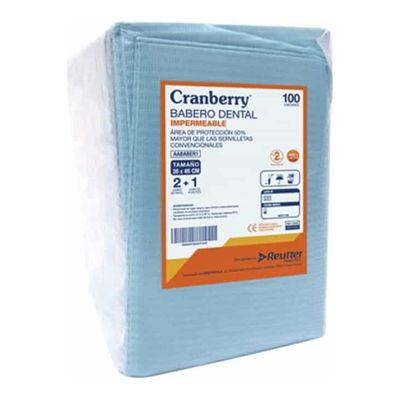 Baberos desechables Cranberry, 100 unidades
