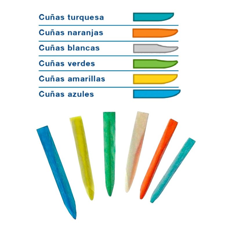 Cuñas de madera Kerr, 100 unidades