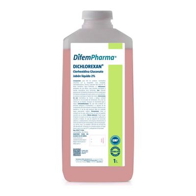 Jabón líquido de clorhexidina 2% Dichlorexan, 1 litro