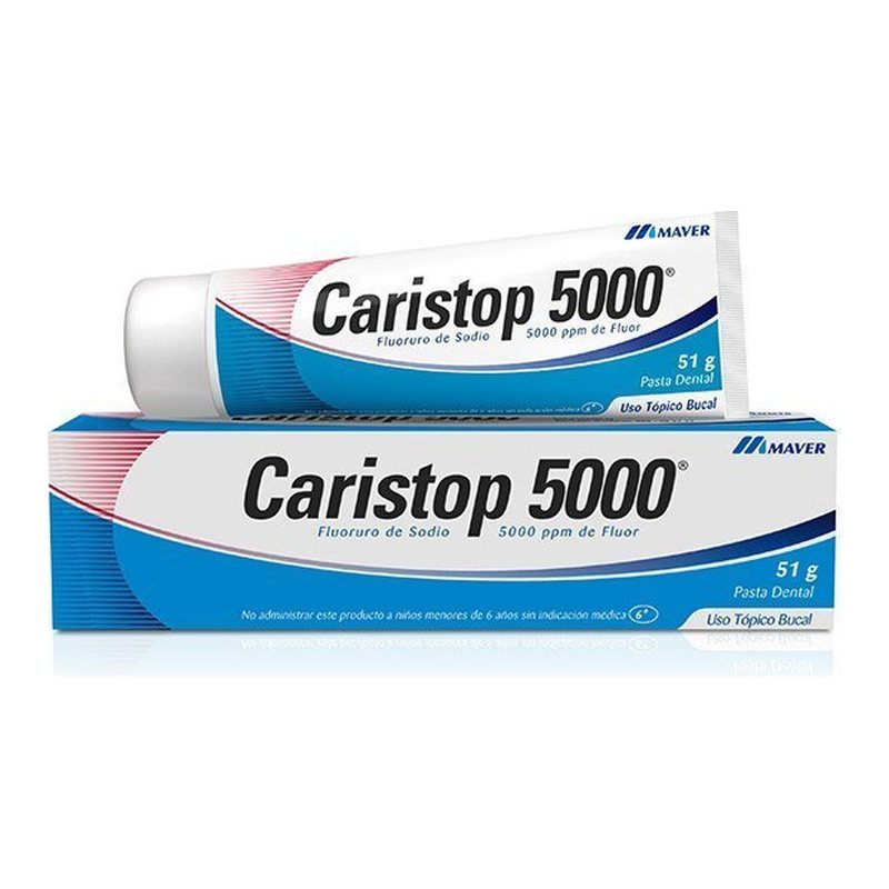 Pasta dental con flúor Caristop 5000, Lab. Maver, pomo 51g