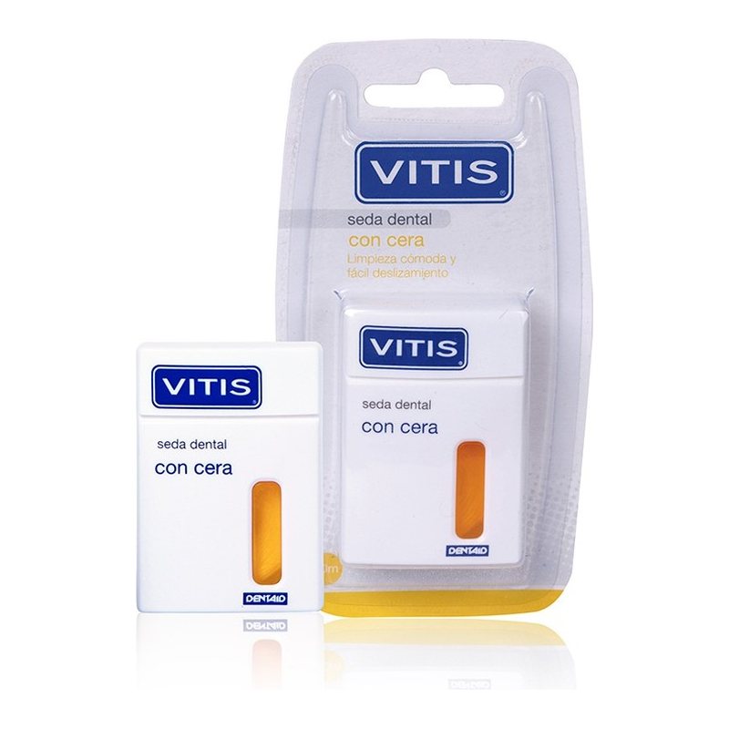 Seda dental con cera Vitis, 50 m
