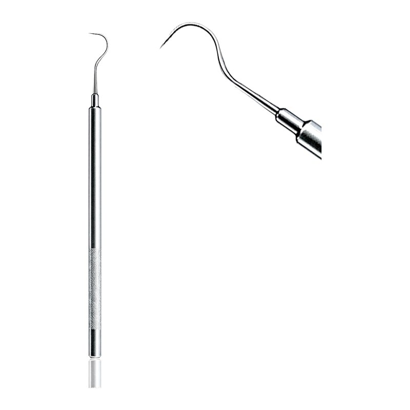 Sonda de caries curva acero inox